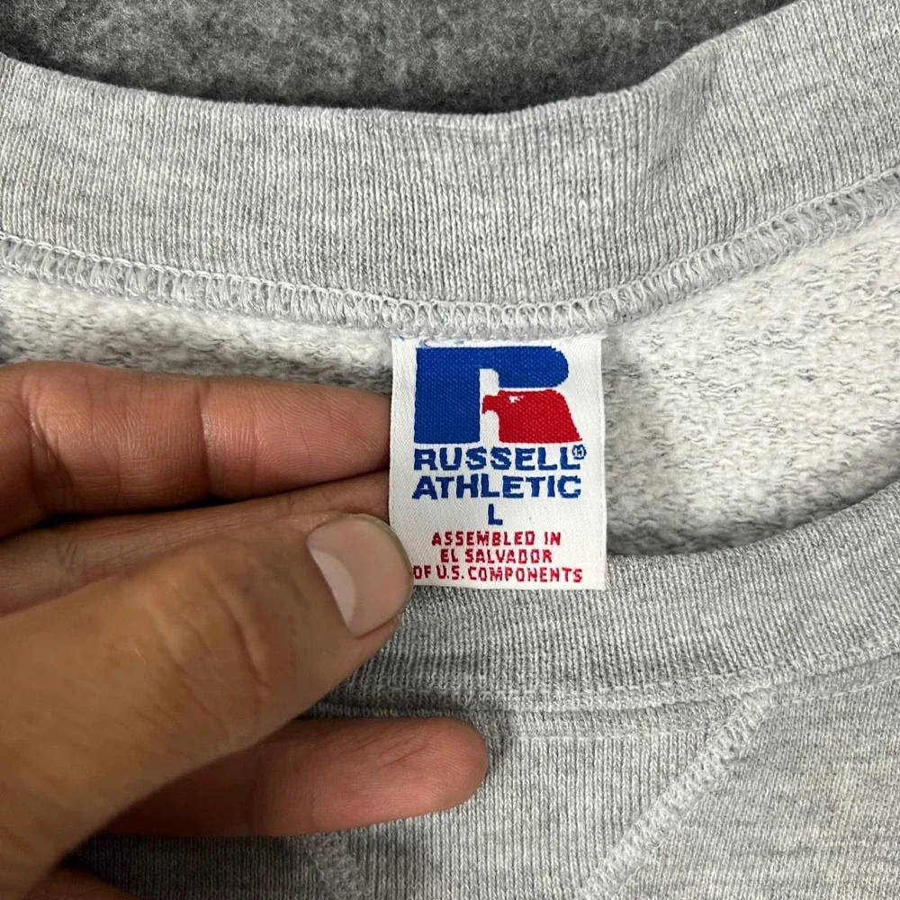 Vintage 90s Princeton University Crewneck Sweatshirt Mens Large Grey Y2K Preppy - Picture 2 of 7